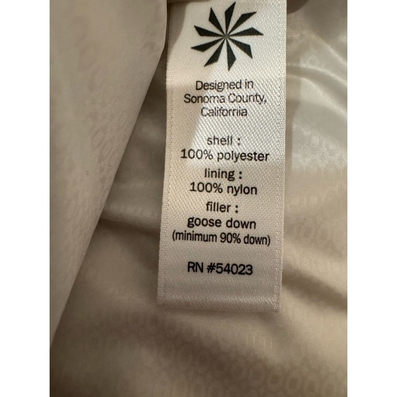 Athleta Womens Full‎ Zip Puffer Vest Sapphire Goose Down Packable Size L - Picture 8 of 9